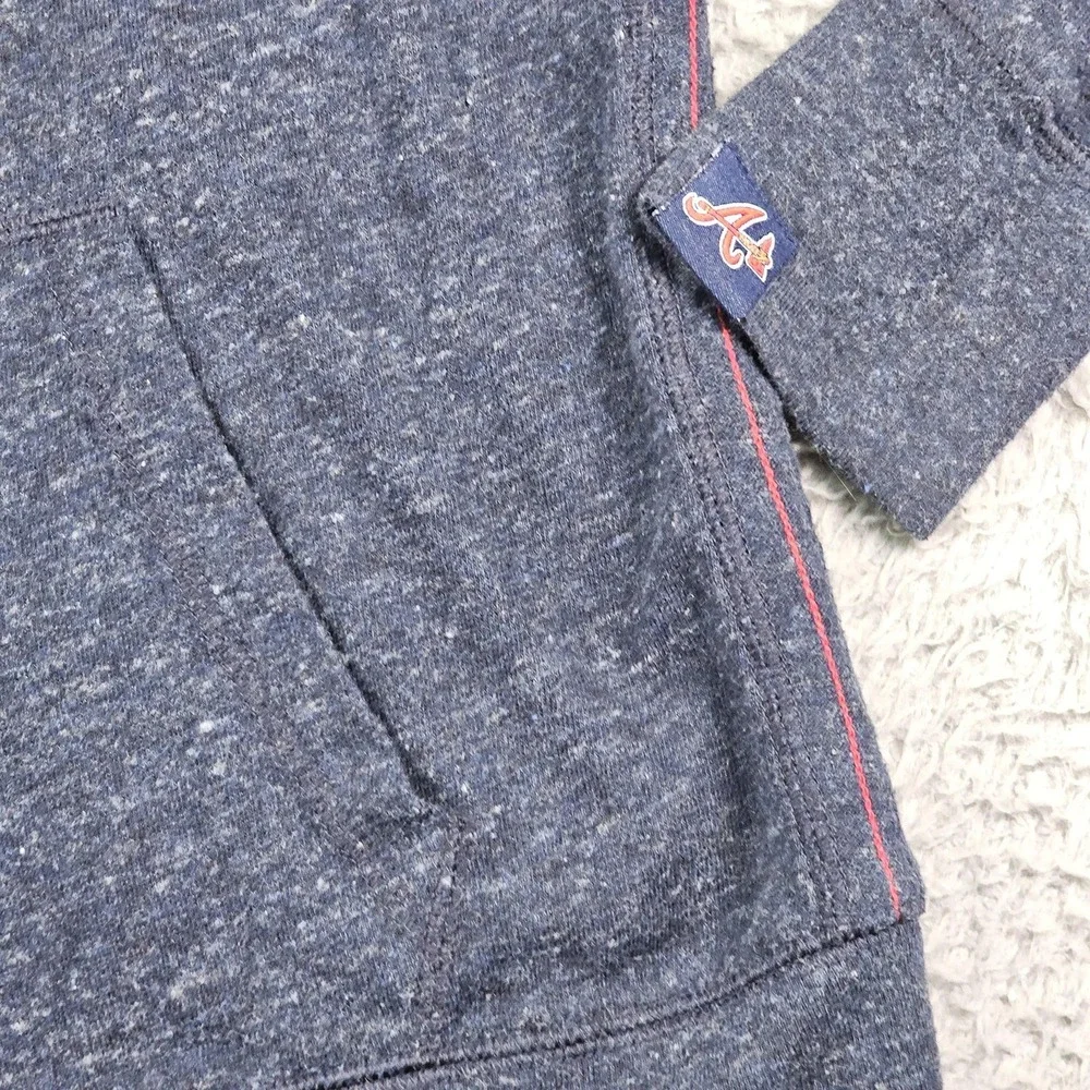 Atlanta‎ Braves Hoodie Womens Small Blue Heather MLB Baseball Nike Full Zip